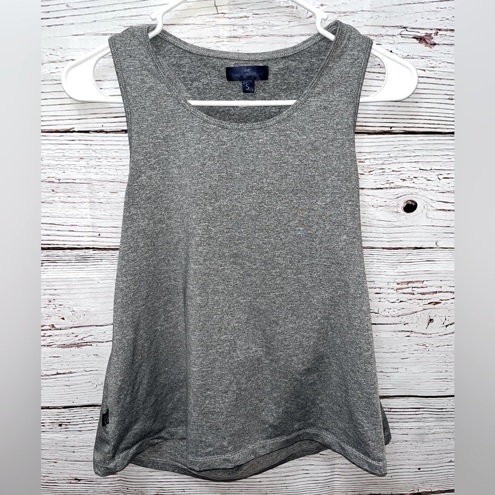 Simply Southern Gray Open-Back Tank Top
